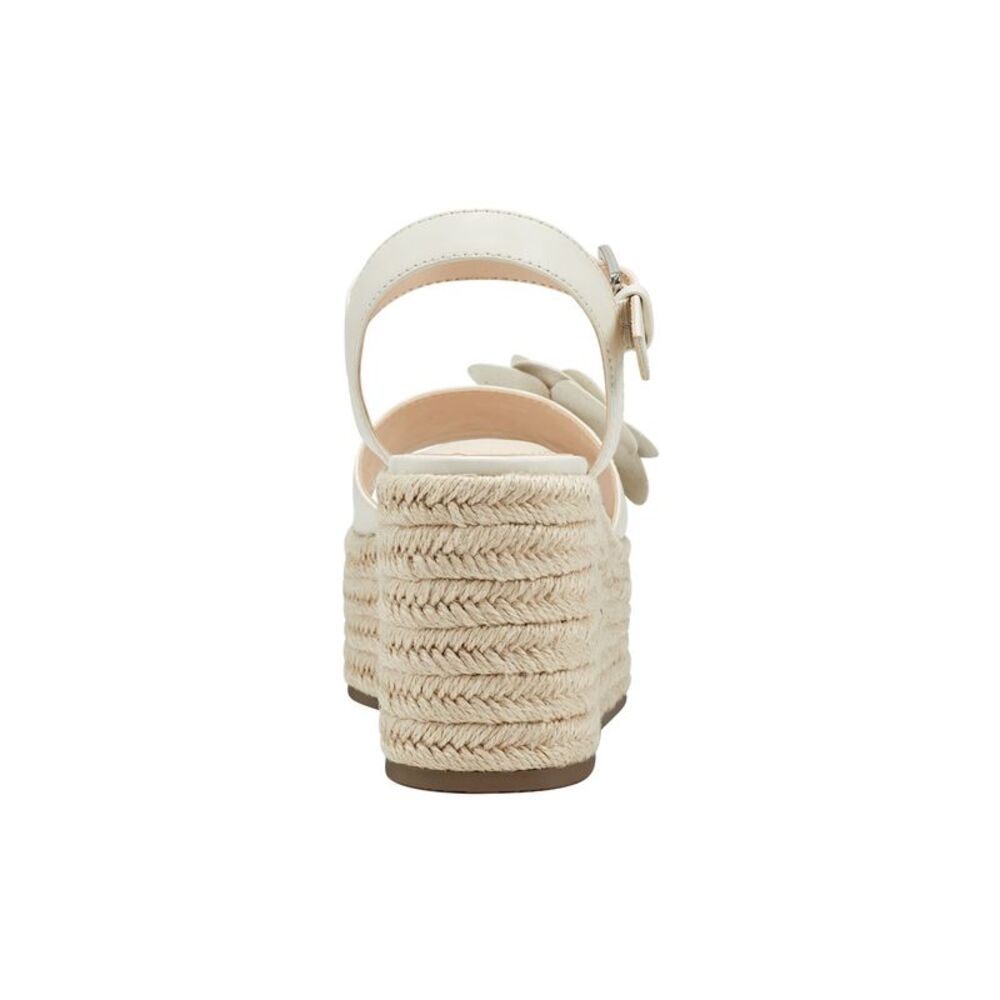 MARC FISHER Womens Ivory Flower Venom Almond Toe Wedge Espadrille Shoes 8.5 M - Picture 2 of 4